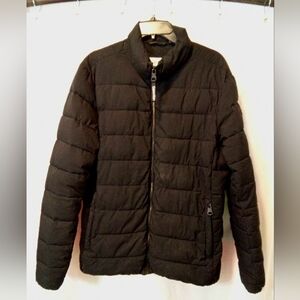 Calvin Klein Black Warm Puffer Jacket Coat Soft Insulated Breathable Zip Pockets